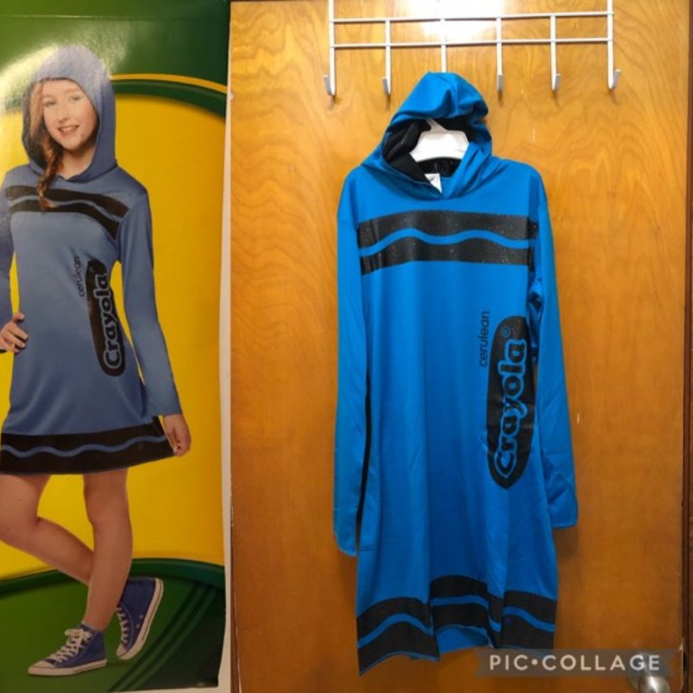 New Girls Tween Cerulean (Blue ) Crayola Dress - Picture 2 of 2